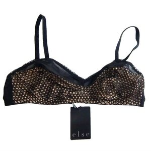 Else Black Beige Hidden Layer Soft Cup Bralette